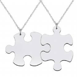 Puzzle Piece Necklace Couples