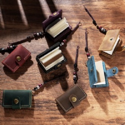 Mini Crazy Horse Leather Notebook