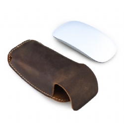 Vintage Crazy Horse Leather Mouse Case