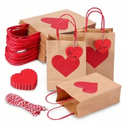 Heart Gift Bag With Tag & String