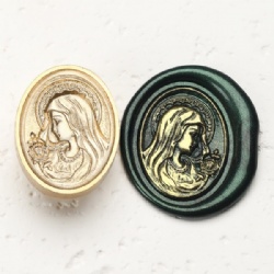 3D Saint & Rose Wax Stamp