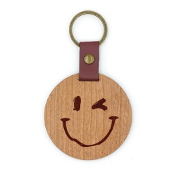 Smile Wooden Keychains